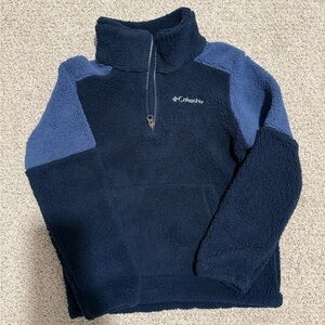 Columbia Dark and Light Blue Fleece Jacket